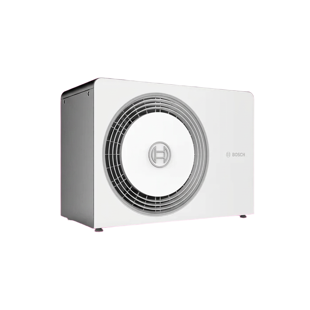 Aangeleverd productbeeld van een Bosch warmtepomp buitenunit